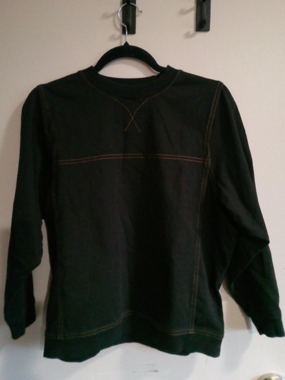 Stitched Denim Sweatshirt